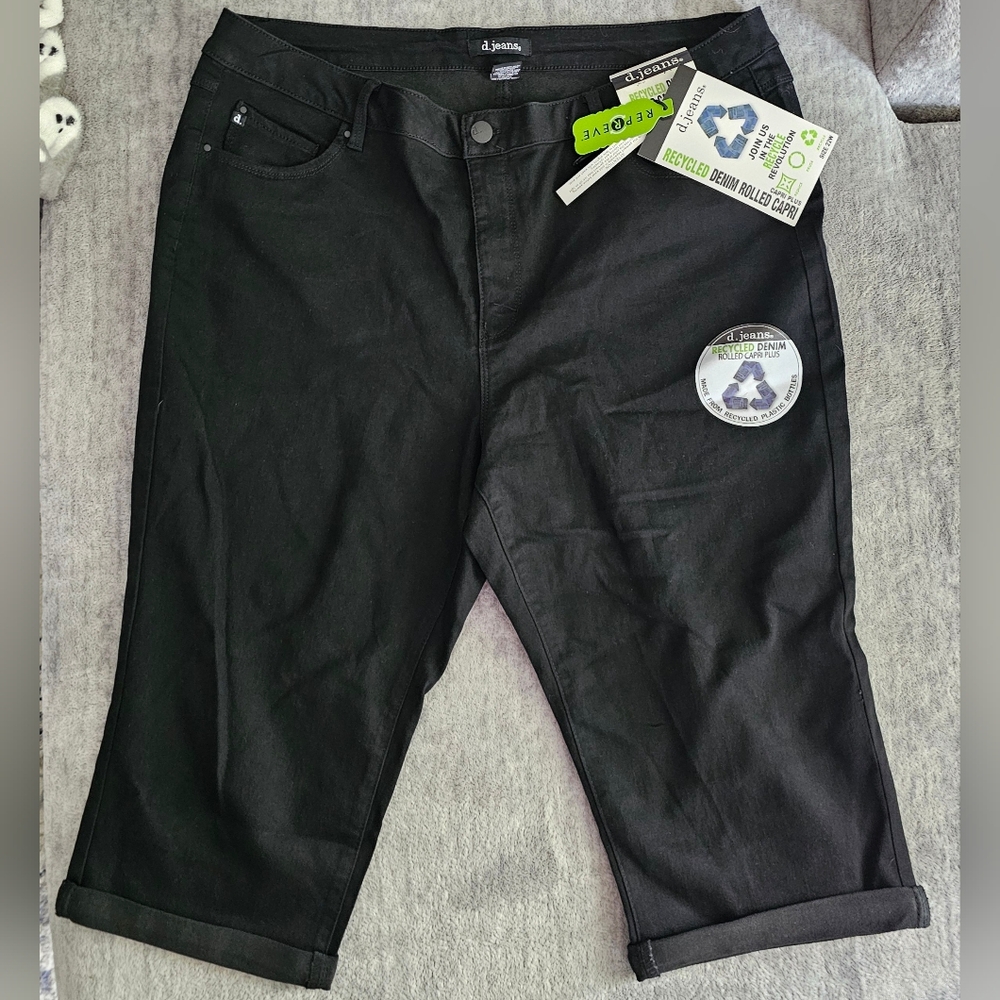 d. jeans Women's Black Capris Size 22W
